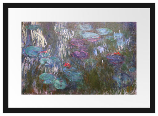 Claude Monet - Seerosen III Passepartout Rechteckig 40
