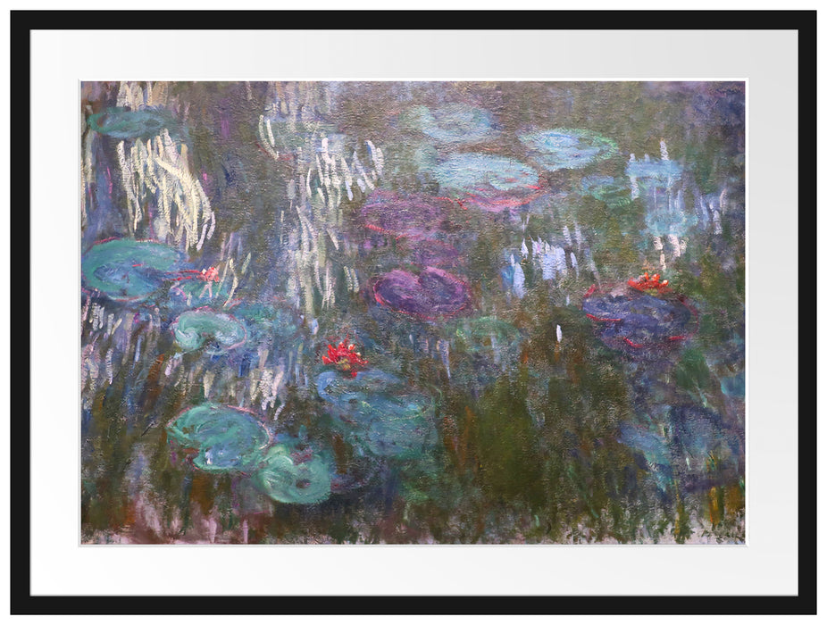 Claude Monet - Seerosen III Passepartout Rechteckig 80