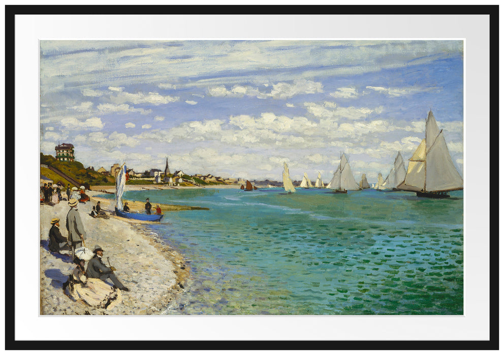 Claude Monet - Regatta bei Sainte Passepartout Rechteckig 100
