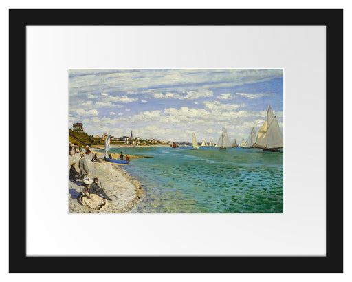 Claude Monet - Regatta bei Sainte Passepartout Rechteckig 30