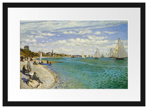Claude Monet - Regatta bei Sainte Passepartout Rechteckig 40