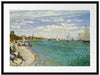 Claude Monet - Regatta bei Sainte Passepartout Rechteckig 80