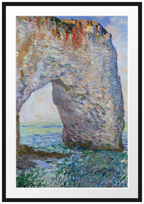 Claude Monet - Die Manneporte bei Étretat Passepartout Rechteckig 100