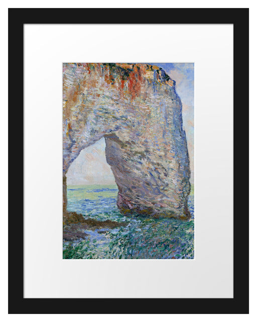 Claude Monet - Die Manneporte bei Étretat Passepartout Rechteckig 30