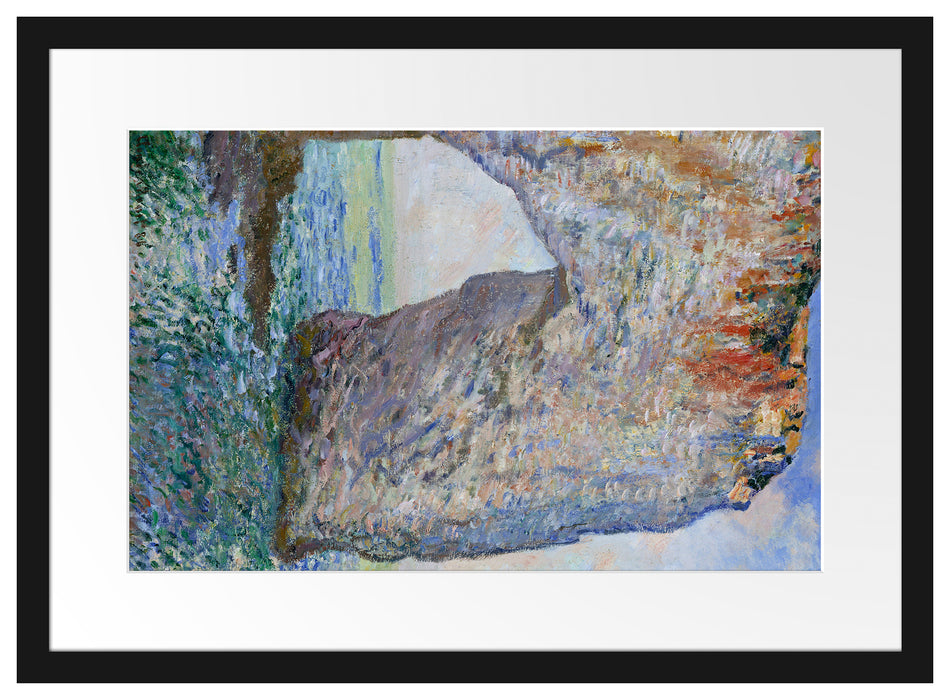 Claude Monet - Die Manneporte bei Étretat Passepartout Rechteckig 40