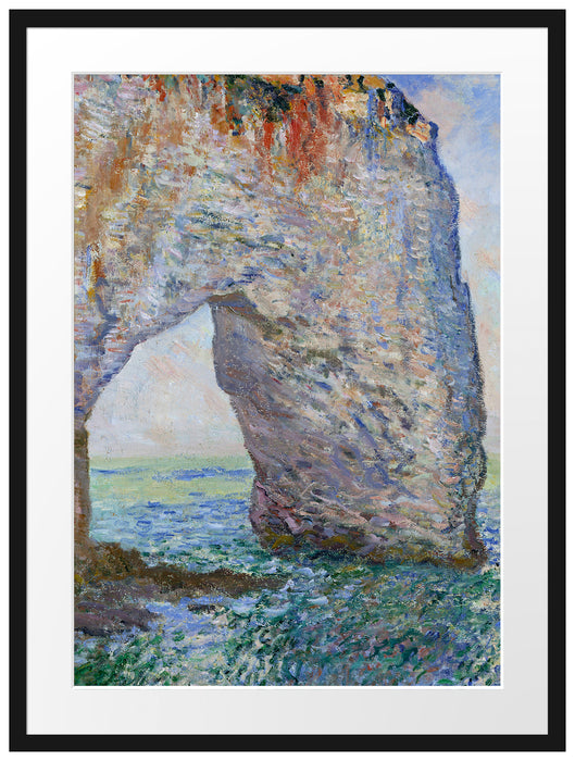 Claude Monet - Die Manneporte bei Étretat Passepartout Rechteckig 80