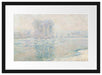 Claude Monet - Eisschollen Passepartout Rechteckig 40