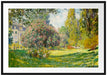 Claude Monet - Landschaft am Park Monceau Passepartout Rechteckig 100