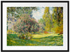 Claude Monet - Landschaft am Park Monceau Passepartout Rechteckig 80