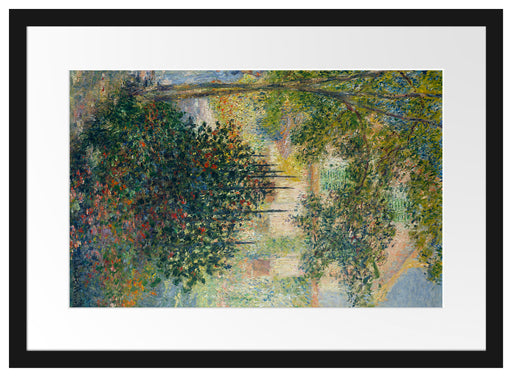 Claude Monet - Camille Monet im Garten in Argenteuil Passepartout Rechteckig 40