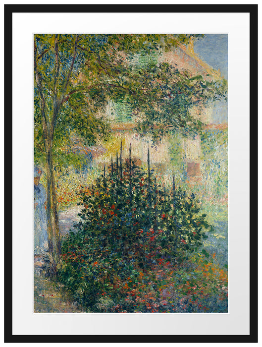 Claude Monet - Camille Monet im Garten in Argenteuil Passepartout Rechteckig 80