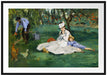 Claude Monet - Die Familie Monet in ihrem Garten Passepartout Rechteckig 100