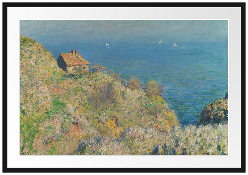 Claude Monet - Die Hütte des Zollwächters Passepartout Rechteckig 100