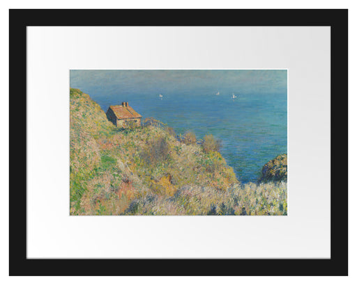 Claude Monet - Die Hütte des Zollwächters Passepartout Rechteckig 30