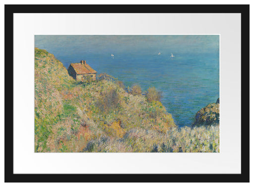 Claude Monet - Die Hütte des Zollwächters Passepartout Rechteckig 40