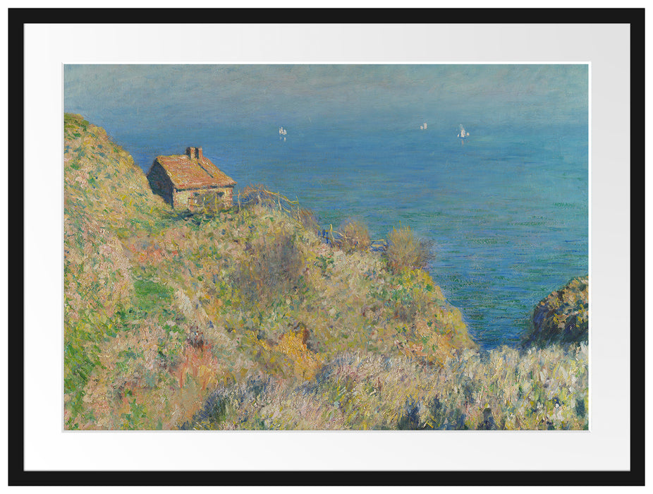 Claude Monet - Die Hütte des Zollwächters Passepartout Rechteckig 80