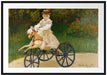 Claude Monet - Jean Monet auf seinem Pferderad Passepartout Rechteckig 100