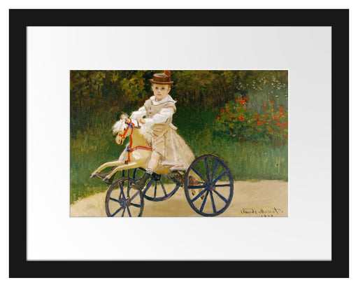 Claude Monet - Jean Monet auf seinem Pferderad Passepartout Rechteckig 30