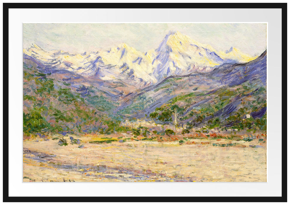 Claude Monet - Das Tal der Nervia Passepartout Rechteckig 100