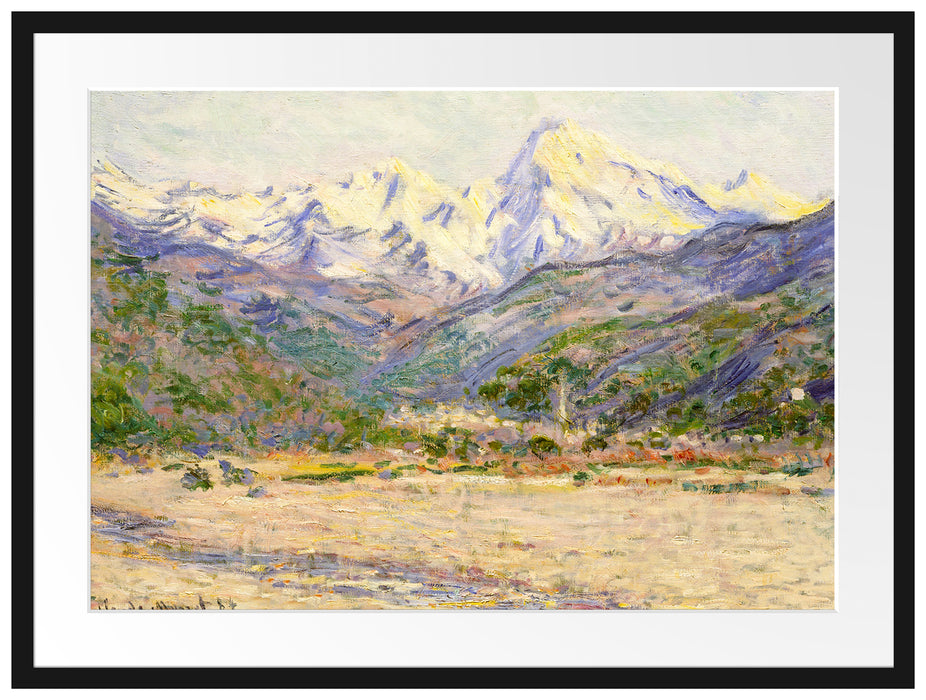 Claude Monet - Das Tal der Nervia Passepartout Rechteckig 80