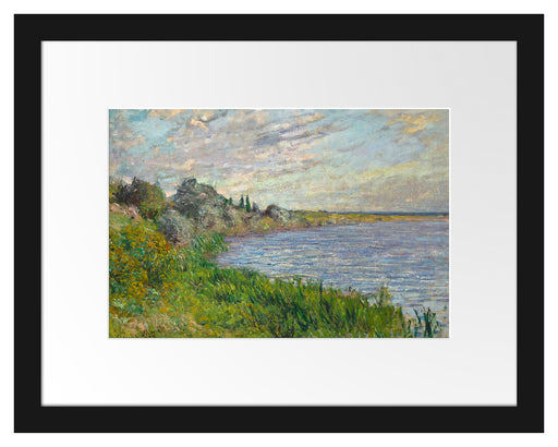 Claude Monet - Die Seine bei Vétheuil Passepartout Rechteckig 30