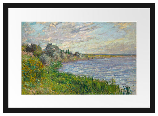 Claude Monet - Die Seine bei Vétheuil Passepartout Rechteckig 40