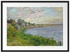 Claude Monet - Die Seine bei Vétheuil Passepartout Rechteckig 80