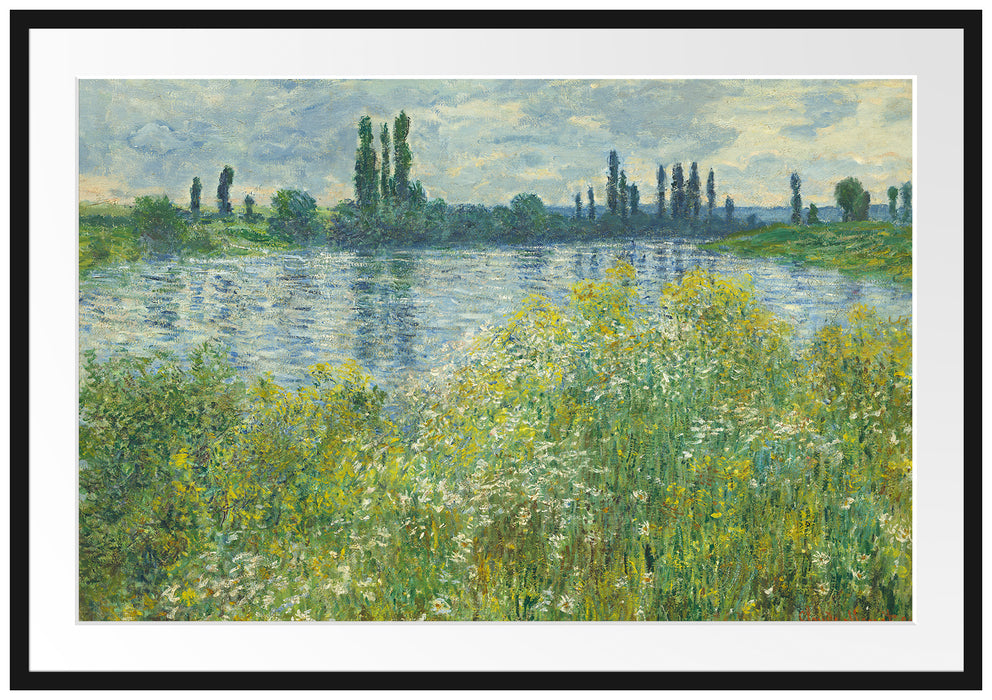 Claude Monet - Île aux Fleurs bei Vétheuil Passepartout Rechteckig 100