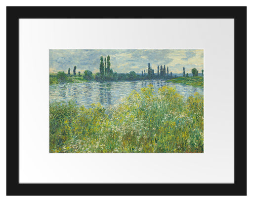 Claude Monet - Île aux Fleurs bei Vétheuil Passepartout Rechteckig 30