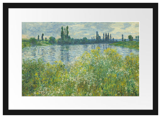 Claude Monet - Île aux Fleurs bei Vétheuil Passepartout Rechteckig 40
