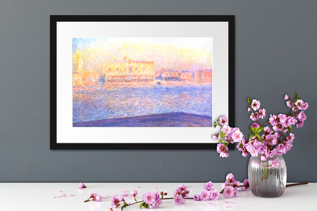 Claude Monet - Blick von Santa Maria Maggiore Passepartout Dateil Rechteckig