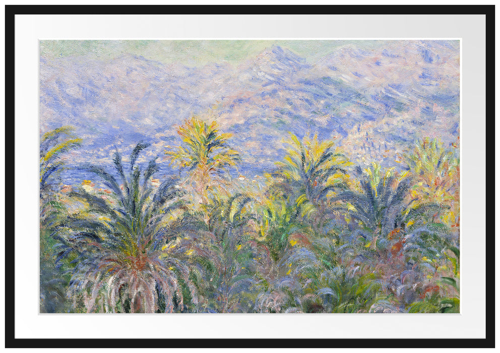 Claude Monet - Palmen in Bordighera Passepartout Rechteckig 100