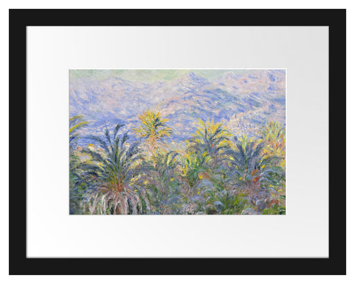 Claude Monet - Palmen in Bordighera Passepartout Rechteckig 30