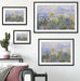 Claude Monet - Palmen in Bordighera Passepartout Wohnzimmer Rechteckig