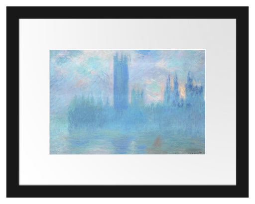 Claude Monet - Das Parlament von London Passepartout Rechteckig 30