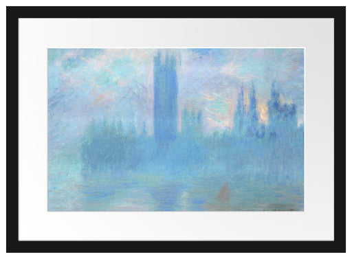 Claude Monet - Das Parlament von London Passepartout Rechteckig 40