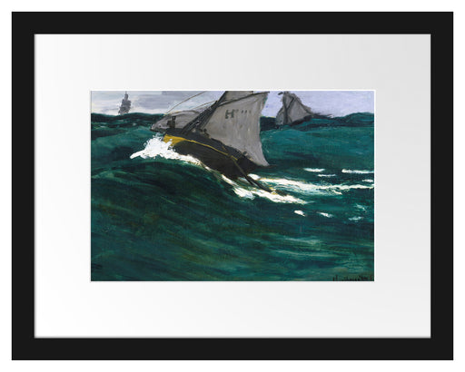 Claude Monet - Die grüne Welle Passepartout Rechteckig 30