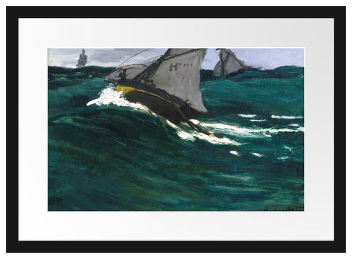 Claude Monet - Die grüne Welle Passepartout Rechteckig 40
