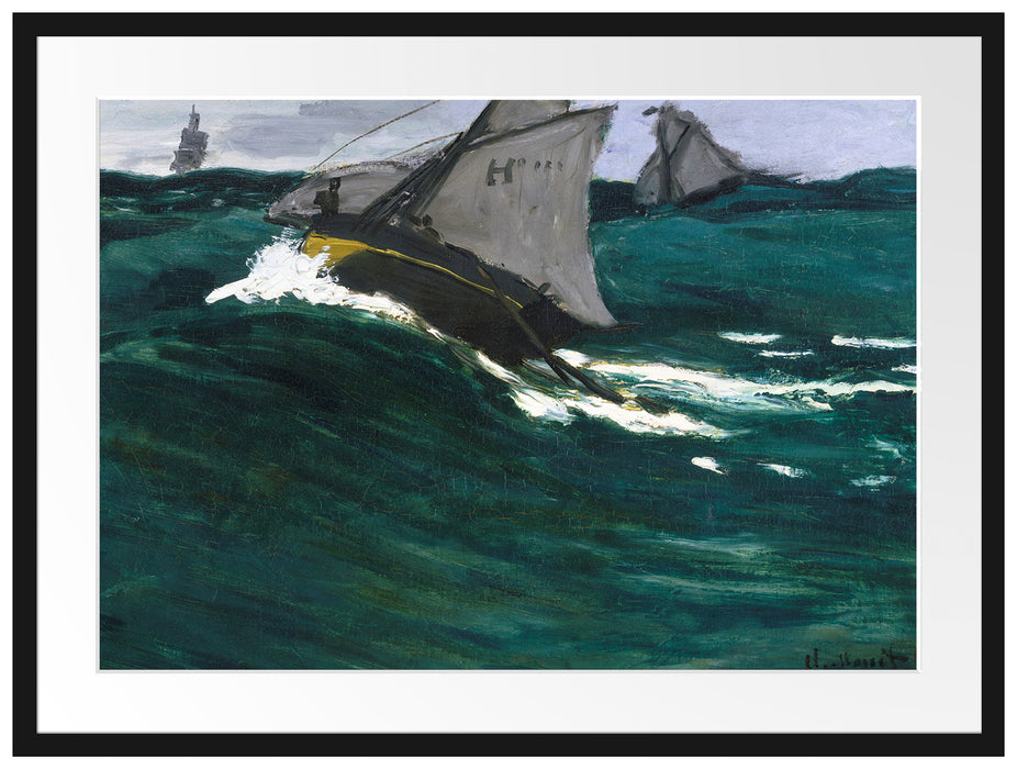 Claude Monet - Die grüne Welle Passepartout Rechteckig 80