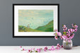 Claude Monet - Klippen bei Pourville Passepartout Dateil Rechteckig