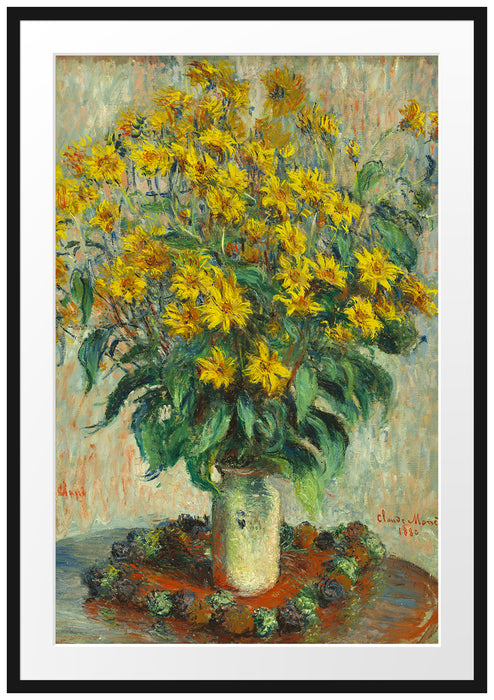 Claude Monet - Topinambur Blumen Passepartout Rechteckig 100