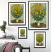 Claude Monet - Topinambur Blumen Passepartout Wohnzimmer Rechteckig