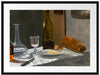 Claude Monet - Stillleben mit Flasche Passepartout Rechteckig 80