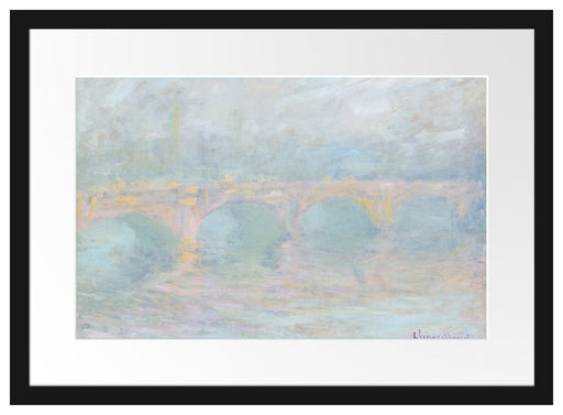 Claude Monet - Waterloo Brücke Passepartout Rechteckig 40