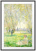 Claude Monet - Frau unter den Weiden sitzend Passepartout Rechteckig 100