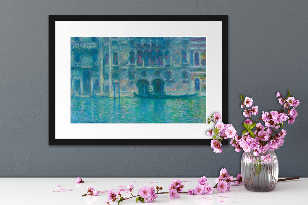 Claude Monet - Palazzo da Mula in Venedig Passepartout Dateil Rechteckig