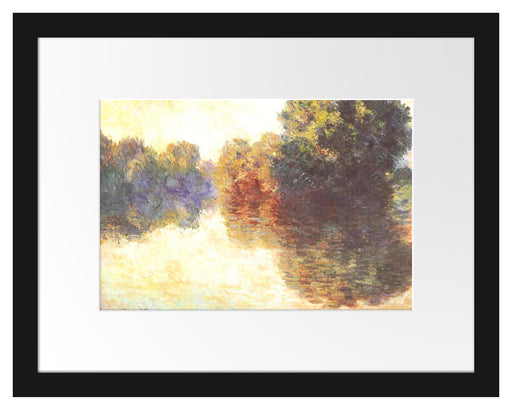 Claude Monet - Die Seine bei Giverny Passepartout Rechteckig 30