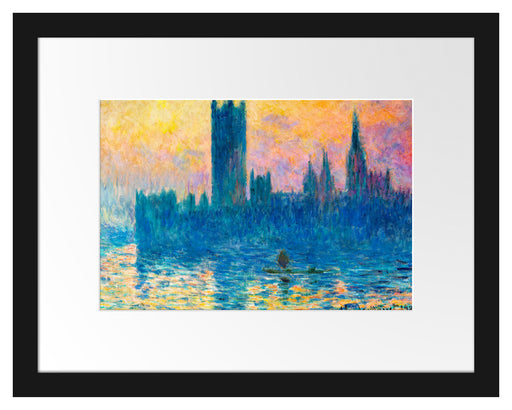 Claude Monet - The Houses of Parliament Passepartout Rechteckig 30