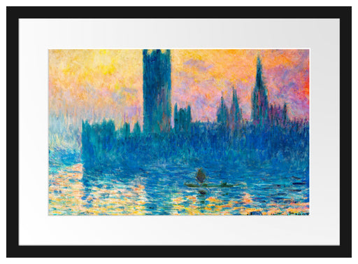 Claude Monet - The Houses of Parliament Passepartout Rechteckig 40
