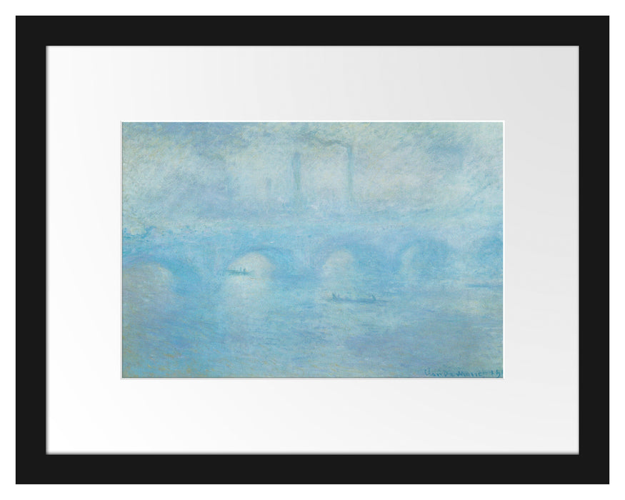Claude Monet - Waterloo Brücke in London Passepartout Rechteckig 30
